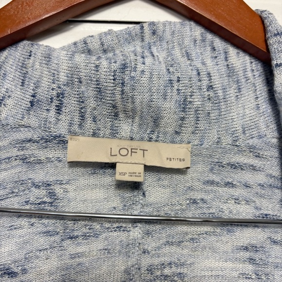 Loft Open Cardigan Women Light Weight Knit Long Sleeve Nubby Space Dye Size XSP - Picture 3 of 5